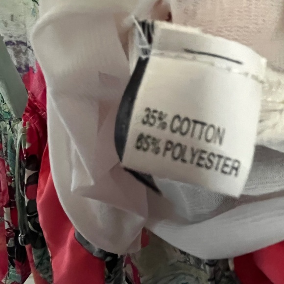 [10/M] Women’s Long Tunic floral long sleeve top, blouse, floral pink white - Picture 13 of 15